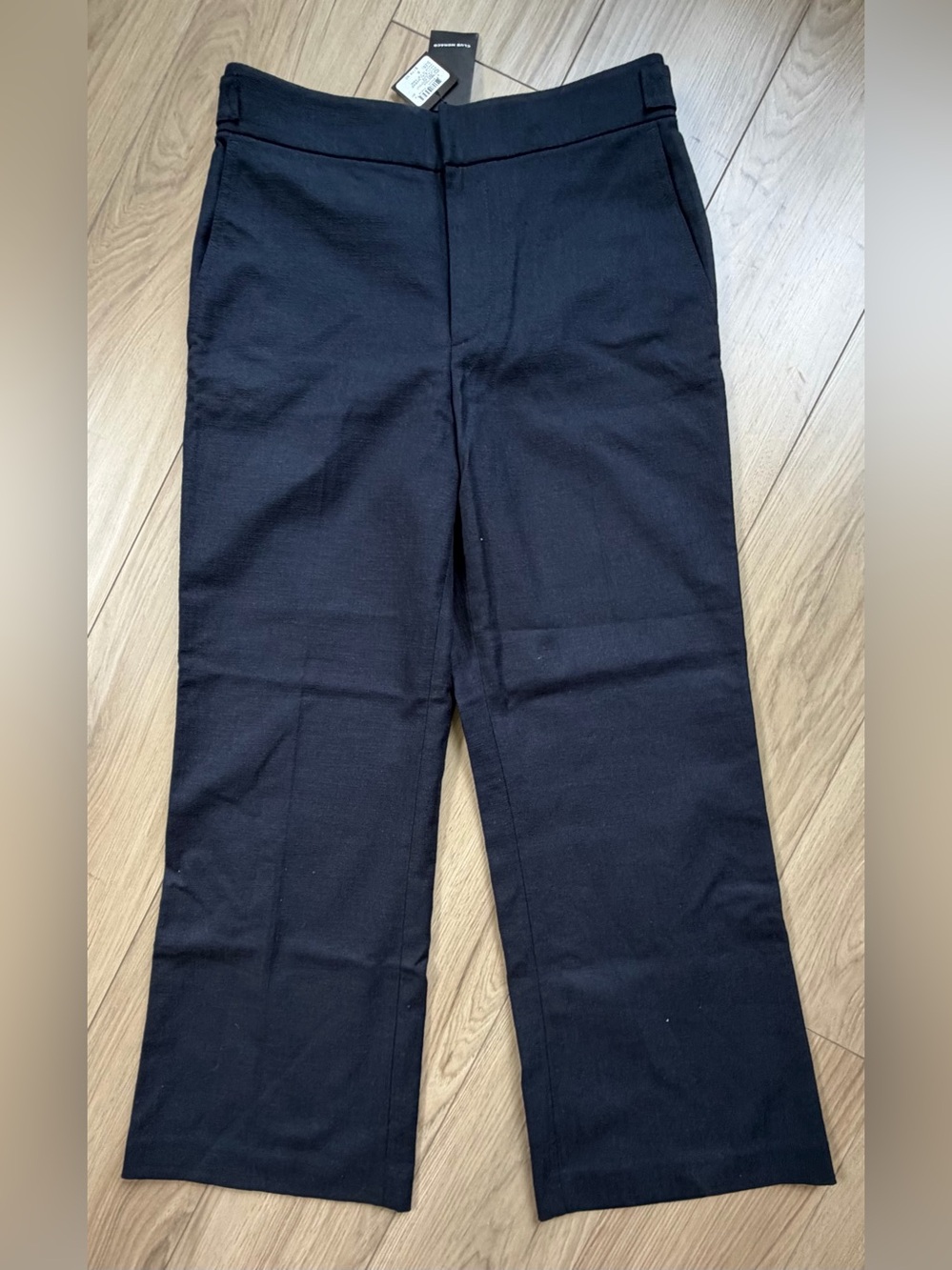 NWT Club Monaco Womens Textured Bootcut Pants Sz 6 Navy Blue Marine $180 Retail